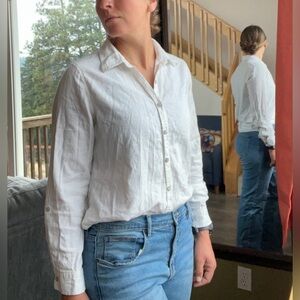 White Orvis long sleeve - medium